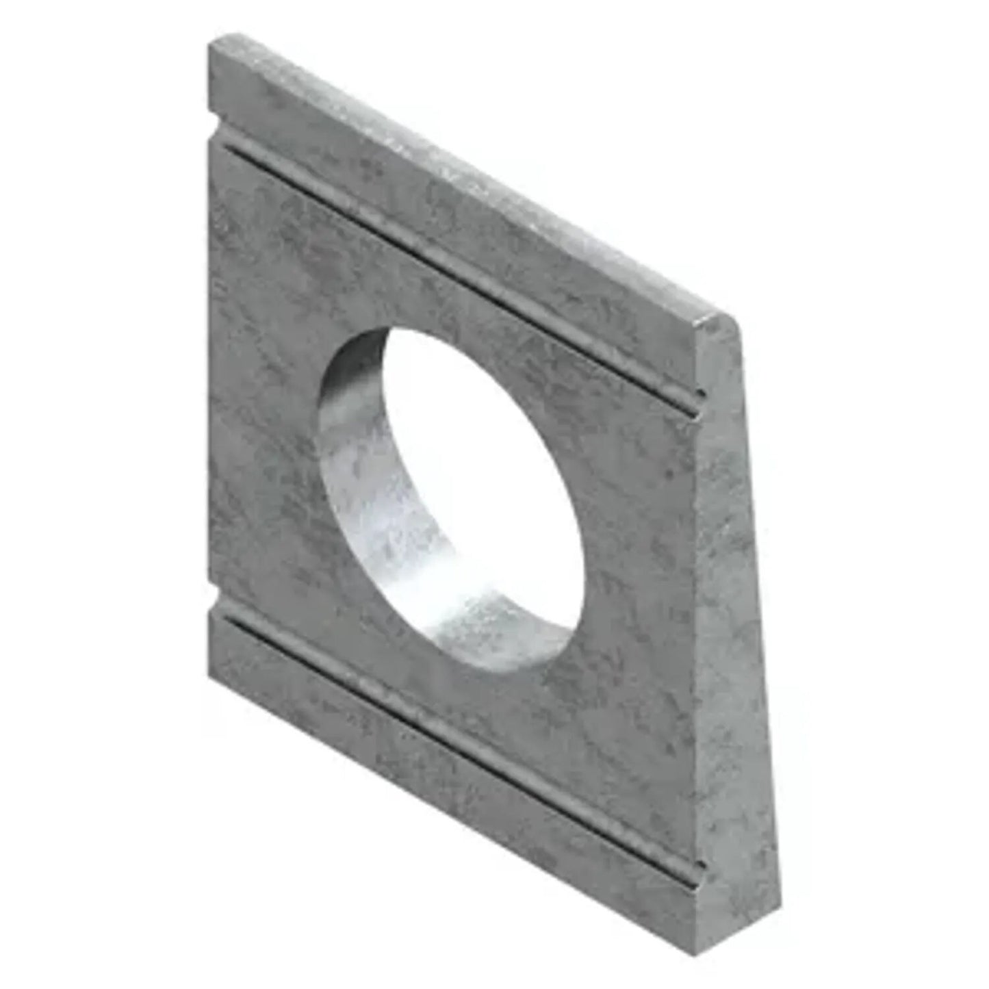 50 Pack of M10 Square Taper Washers 8% for U-Sections DIN 434 Plain Steel 100 HV