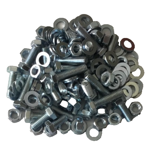 1.9kg Assorted M6 M8 M10 Metric Hexagon Head Bolts / Nuts / Washers DIN933