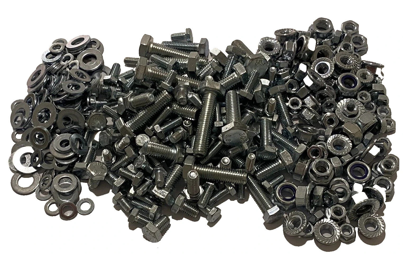 1.9kg Assorted 1/4" 3/8" 5/16" UNC Imperial Hexagon Head Bolts / Nuts / Washers