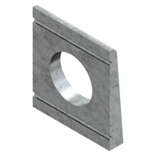 50 Pack of M10 Square Taper Washers 8% for U-Sections DIN 434 Plain Steel 100 HV