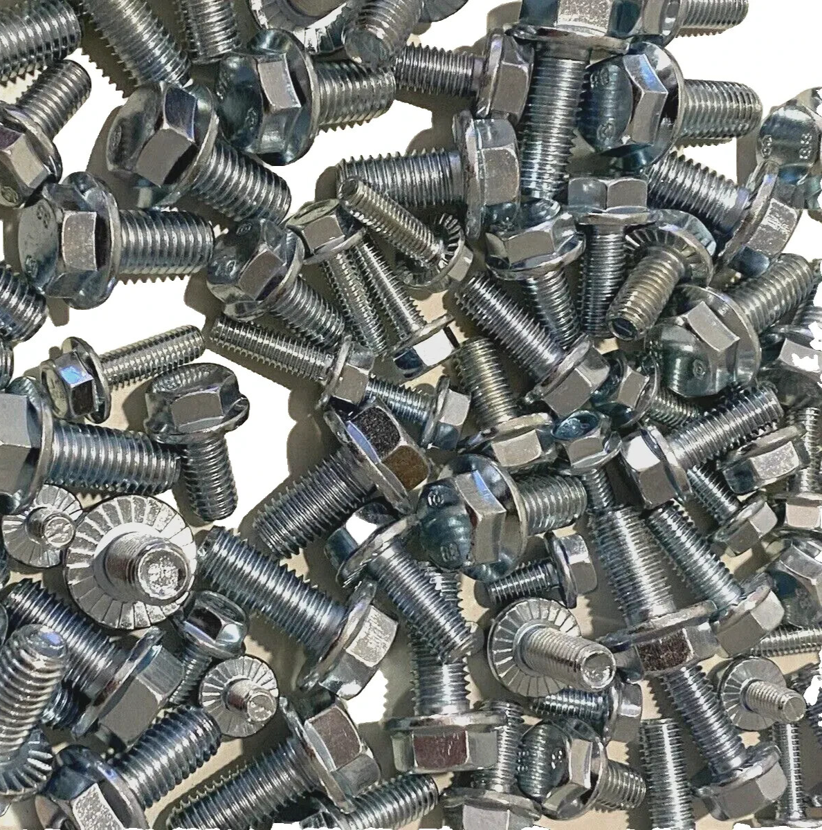 Flange Bolts Zinc - 1.9kg Assorted Mixed Pack - M6 M8 & M10 - DIN6921