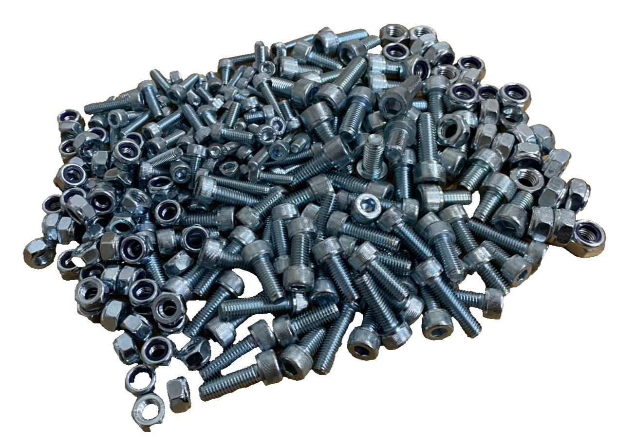 1.9kg Assorted High Tensile M6 M8 M10 Socket Cap Head Screw Bolts & Nyloc Nuts