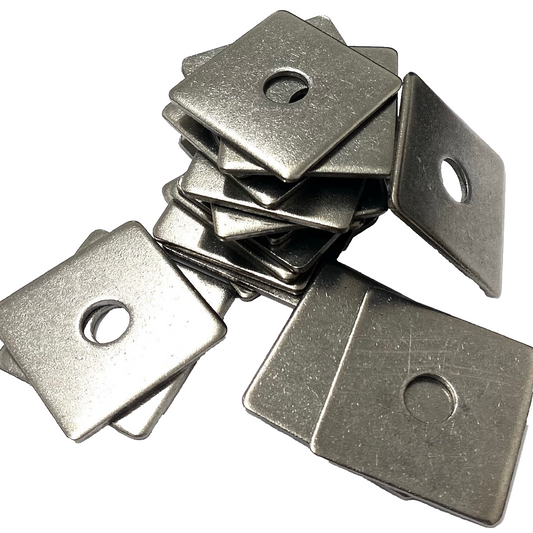 Pack of 10 - M10 x 50 x 3mm Square Plate Washer A2 (304) Stainless Steel DIN 436