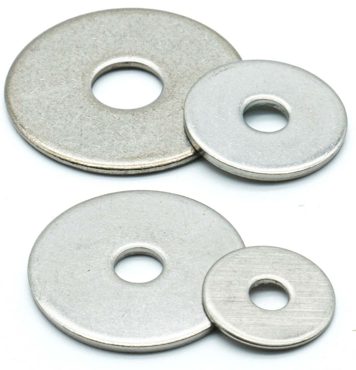 A2 Stainless Steel Penny / Fender Large Diameter Washers - 1kg of Assorted Sizes