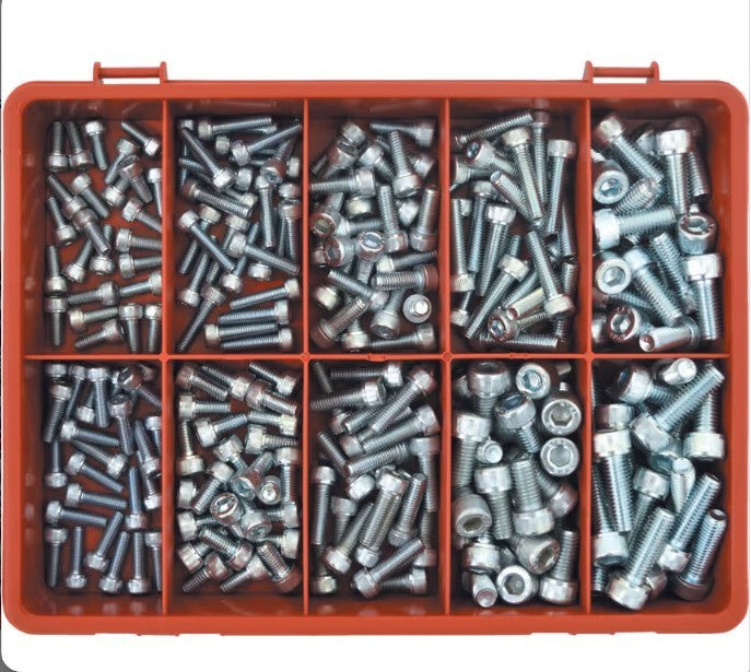 1.8kg Assorted M6 M8 M10 Zinc Metric Socket Cap Head Screw Bolts Fastener Kit